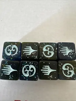 PLANECHASE 2009 PLANAR Blue Speckle w/Silver MTG Magic the Gathering Dice Die d6 - Image 1