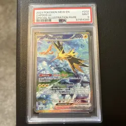 2023 POKEMON MEW EN-151 SPECIAL ILLUSTRATION RARE #202 ZAPDOS EX PSA 9 - Image 1