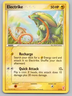 Electrike 2/12 EX Trainer Kit 2 Plusle Pokemon Lightly Played - Image 1