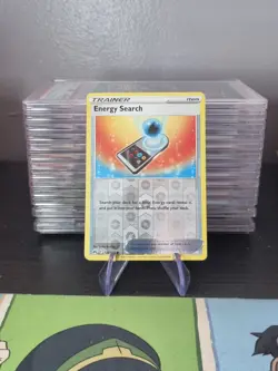 128/159 ENERGY SEARCH REVERSE HOLO CROWN ZENITH POKEMON CARD - Image 1