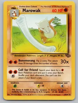 Marowak 39/64 Uncommon Jungle Pokemon Unlimited Lightly Played - Image 1