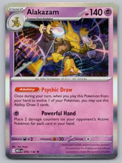 Alakazam 056/132 Rare Mega Evolution Pokemon Holo NM/M - Image 1