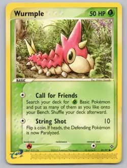 Wurmple 81/97 Common Dragon Pokemon LP - Image 1