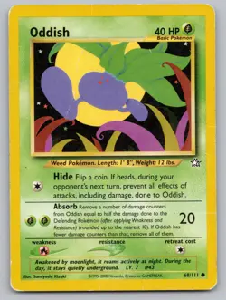 Oddish 68/111 Common Neo Genesis Pokemon Unlimited HP - Image 1