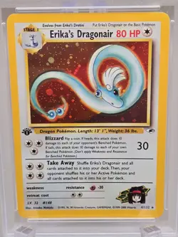 2000 POKEMON GYM HEROES HOLO #4 ERIKA'S DRAGONAIR PSA 9 - Image 2