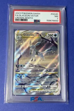 2023 Pokemon SWSH FA/Glaceon VSTAR Crown Zenith #GG40 PSA 7 NM - Image 1