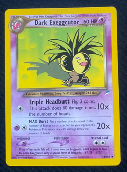 Pokemon TCG Dark Exeggcutor Neo Destiny 33/105 Regular MP - Image 1