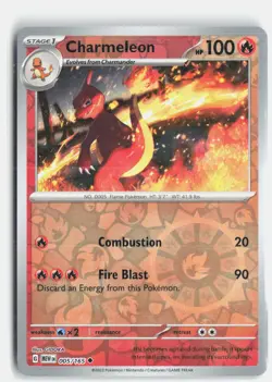 Charmeleon 005/165 Uncommon 151 Pokemon Reverse Holo Near Mint - Image 1