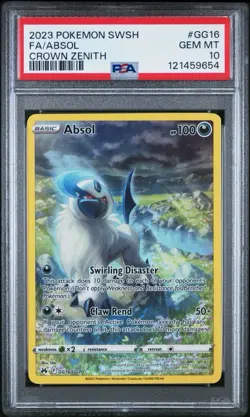 PSA 10 Absol GG16 Pokemon Sword And Shield Crown Zenith 2023 - Image 1
