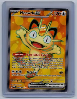 Meowth ex 107/088 Ultra Rare Perfect Order Pokemon Near Mint - Image 1