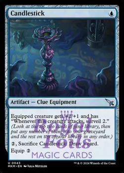 Candlestick 4x FOIL MTG Murders at Karlov Manor MKM Uncommon MINT blue - Image 1