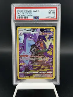 Toxtricity Crown Zenith Galarian Gallery Holo Rare Pokemon TCG GG09/GG70 PSA 8 - Image 1