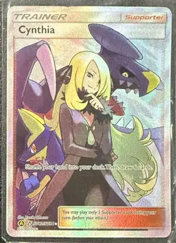 Cynthia Trainer SV82/SV94 2019 Pokemon Hidden Fates Rare (Full Art, Holo, NM) - Image 1