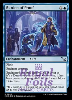 Burden of Proof 4x FOIL MTG Murders at Karlov Manor MKM Uncommon MINT blue - Image 1