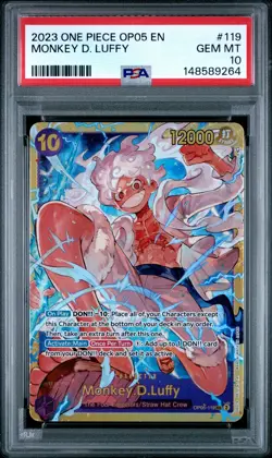 2023 ONE PIECE OP05-AWAKENING OF THE NEW ERA #119 MONKEY D. LUFFY PSA 10 - Image 1