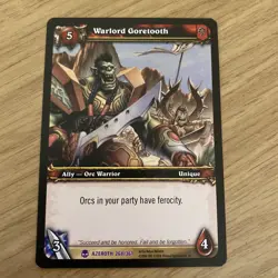 World of Warcraft TCG - Heroes of Azeroth - Warlord Goretooth 268 Epic Card - Image 1