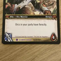 World of Warcraft TCG - Heroes of Azeroth - Warlord Goretooth 268 Epic Card - Image 3