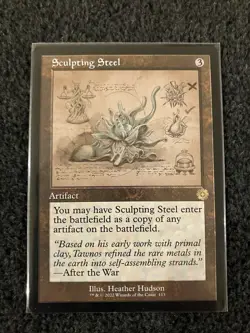 Magic MTG - Sculpting Steel (Schematic) Retro Frame - The Brothers' War - Image 1