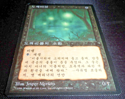 MTG Will-o'-the-Wisp (Korean FBB) 4th Edition (LP corner crease) Magic Gathering - Image 1