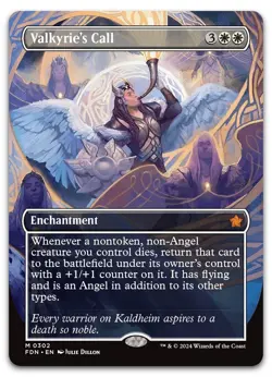 Valkyrie's Call (Borderless Foundations FDN Magic MTG NM - Image 1