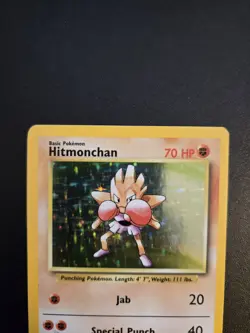 Pokemon TCG Cards Hitmonchan 7/102 Base Set Holo Rare LP - Image 2