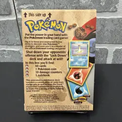 Vintage 1999/2000 Pokemon Lockdown Theme Deck Box EMPTY/NO CARDS - Image 2