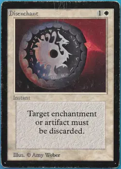 Disenchant Beta VHP/DAMAGED White Common MAGIC CARD (ID# 518417) ABUGames - Image 1