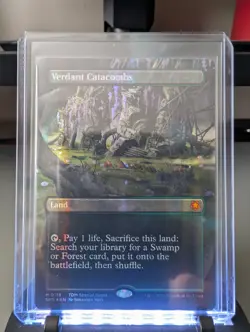 Verdant Catacombs Special Guests Borderless Dragonscale Foil Mythic Rare Card - Image 1