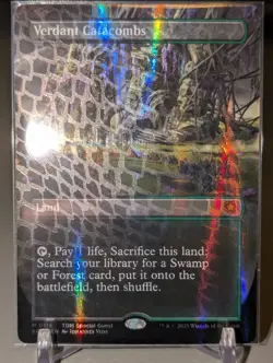 Verdant Catacombs Special Guests Borderless Dragonscale Foil Mythic Rare Card - Image 5