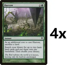 4x Harrow - Zendikar - Magic the Gathering MTG English - Near Mint NM - Image 1