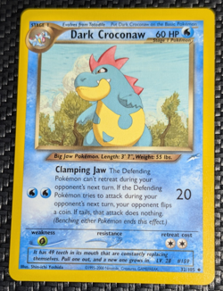 Dark Croconaw 32/105 Neo Destiny Unlimited Edition Pokemon Card Game TCG 32/105 - Image 1
