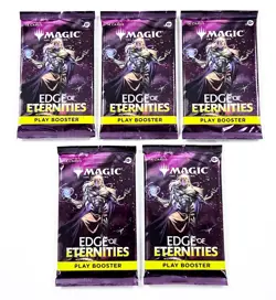 5 Packs Magic the Gathering Play Booster Pack Lot MTG Edge of Eternities - Image 1