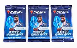 3 Packs Magic the Gathering Play Booster Pack Lot MTG Murders at Karlov Manor - Image 1