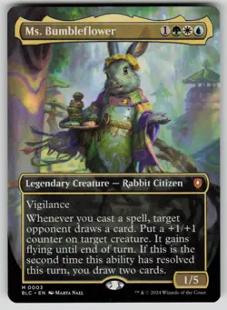 Ms. Bumbleflower (Borderless) Mythic Commander: Bloomburrow 3 MTG Near Mint - Image 1