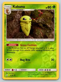 KAKUNA 4/181 UC TEAM UP POKEMON REVERSE HOLO MP MORII - Image 1