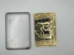 Gold Plated 1999 Pokemon PIKACHU Trading Gold Bar - Image 1