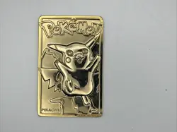 Gold Plated 1999 Pokemon PIKACHU Trading Gold Bar - Image 2