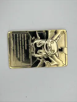 Gold Plated 1999 Pokemon PIKACHU Trading Gold Bar - Image 3