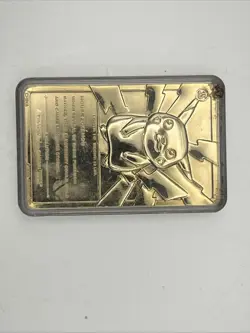 Gold Plated 1999 Pokemon PIKACHU Trading Gold Bar - Image 4