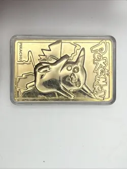 Gold Plated 1999 Pokemon PIKACHU Trading Gold Bar - Image 5