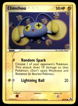 Pokemon Legend Maker #50/92 Chinchou Common - Image 1