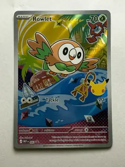 Rowlet 043 MEP Black Star Promo First Partner Illustration Collection Pokemon - Image 1