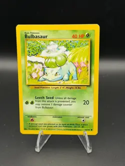 Bulbasaur 44/102 Common Base Set Unlimited Pokemon Lightly Played - Image 1