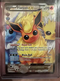 Pokemon TCG Flareon EX RC28/RC32 Full Art Holo Ultra Rare 170 HP English - Image 1