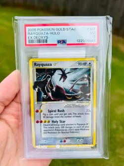 2005 POKEMON EX DEOXYS GOLD STAR #107 RAYQUAZA-HOLO PSA 3 - Image 1