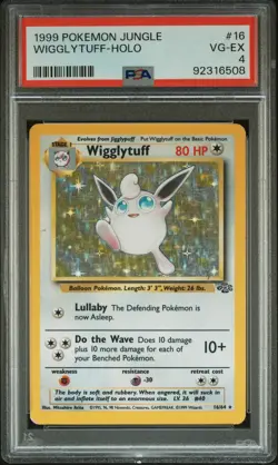 1999 POKEMON JUNGLE #16 WIGGLYTUFF-HOLO PSA 4 - Image 1