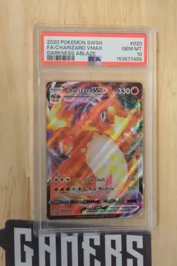2020 POKEMON SWORD & SHIELD DARKNESS ABLAZE #020 FULL ART/CHARIZARD VMAX PSA 10 - Image 1