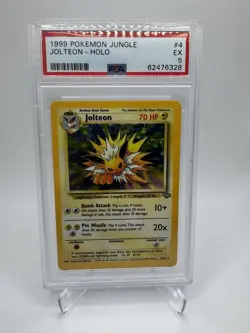 Pokemon TCG Jolteon Jungle 4/64 Unlimited Holo Rare PSA 5 - Image 1