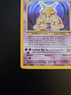 Pokemon TCG Alakazam Base Set 1/102 Holo Unlimited Holo Rare LP/NM - Image 5