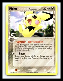 💥 PICHU 2006 Pokemon EX Holon Phantoms Delta Species Non Holo # 76/110 - Image 1